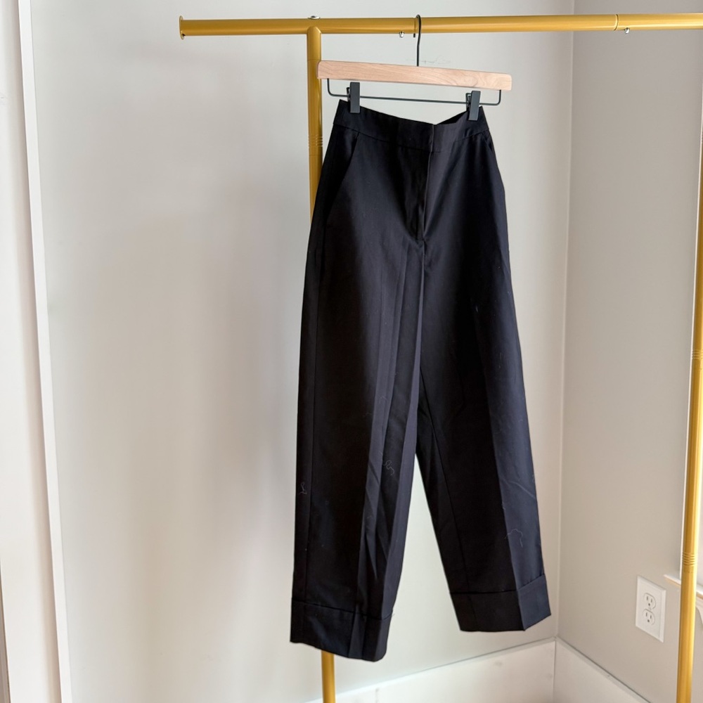NWOT Zara High Waist Cuff Trousers
